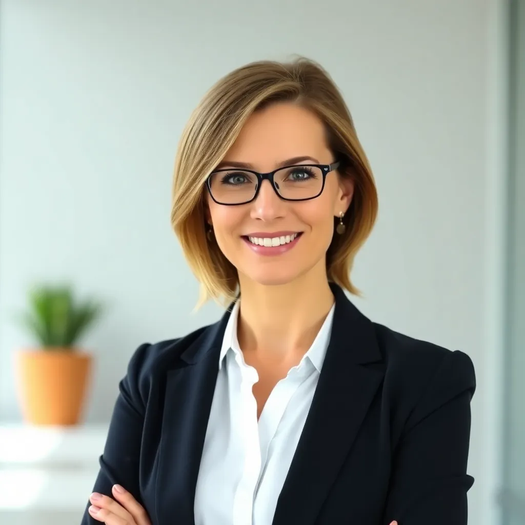 Portrait einer Geschäftsfrau in professioneller Kleidung