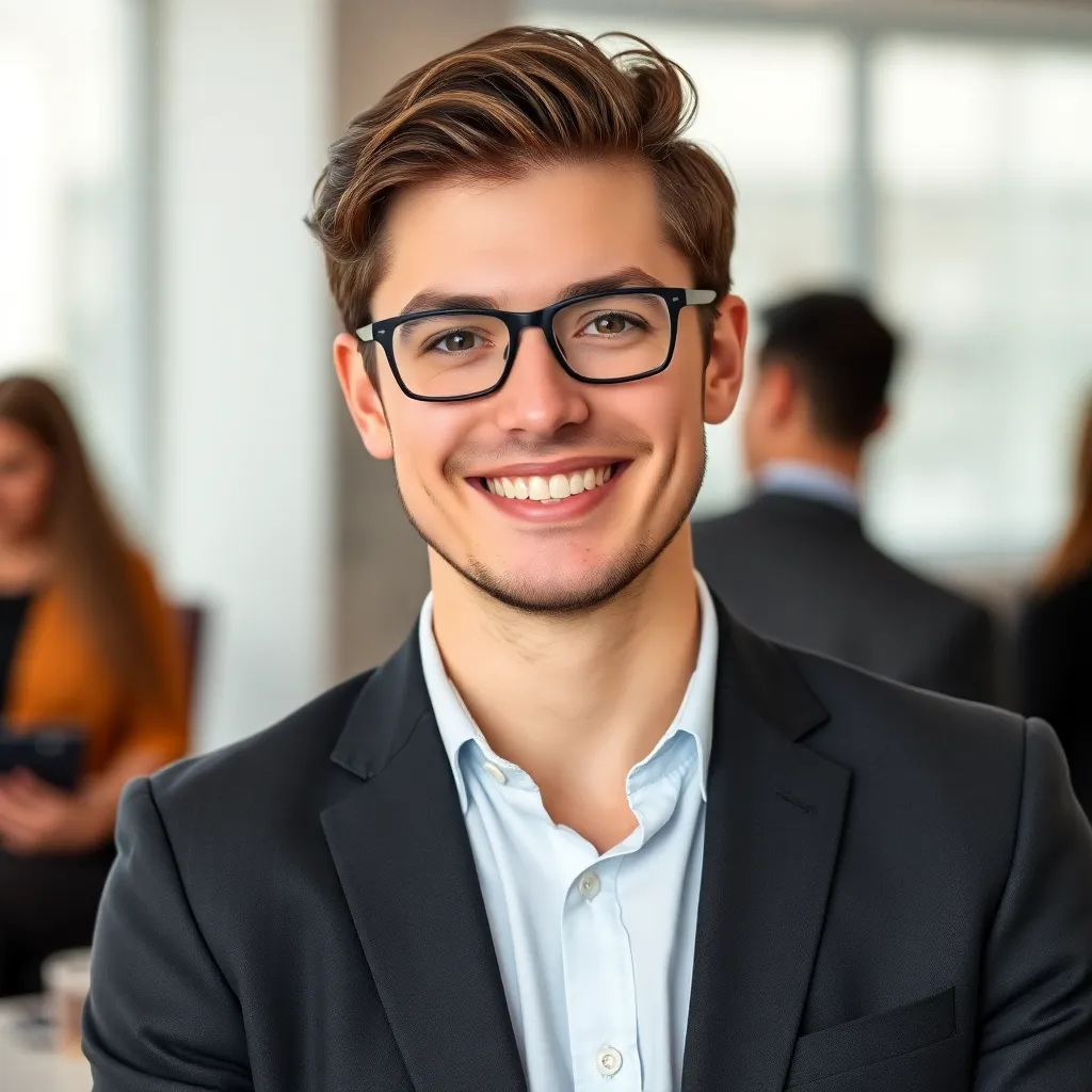 Portrait einer jungen Führungskraft in Business-Casual Kleidung